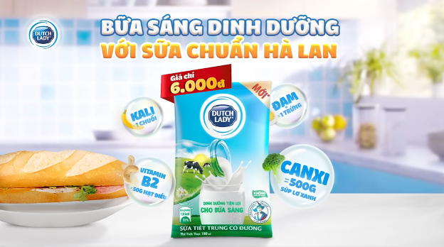 Sữa bịch Cô Gái Hà Lan 180ml chỉ 6.000 đồng nhưng đủ đầy dưỡng chất có trong 7 thực phẩm lành