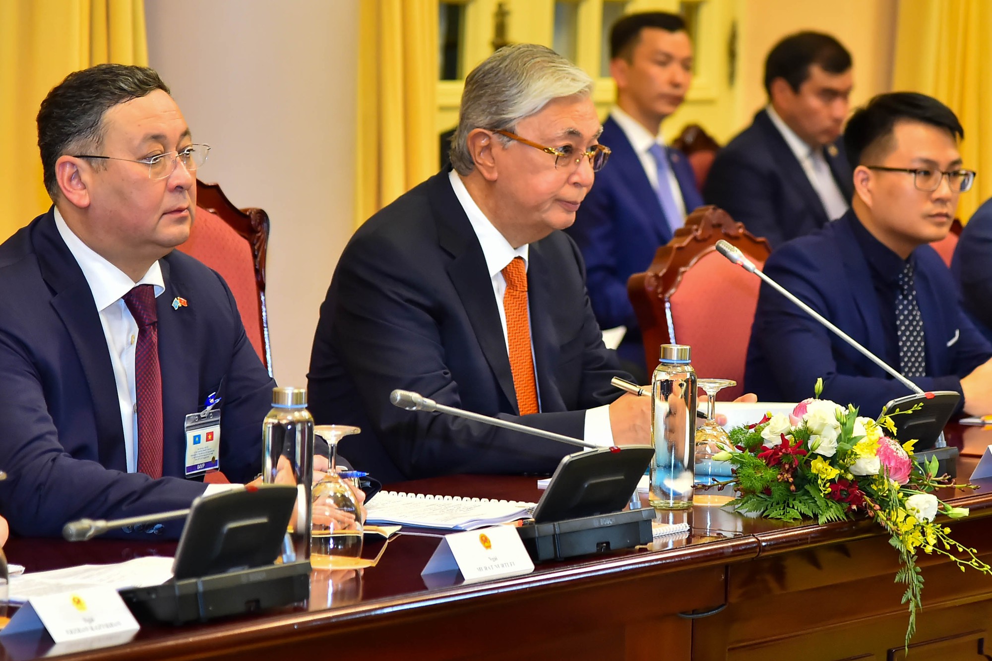 Chủ tịch nước Võ Văn Thưởng chủ trì lễ đón Tổng thống Kazakhstan - Ảnh 8.