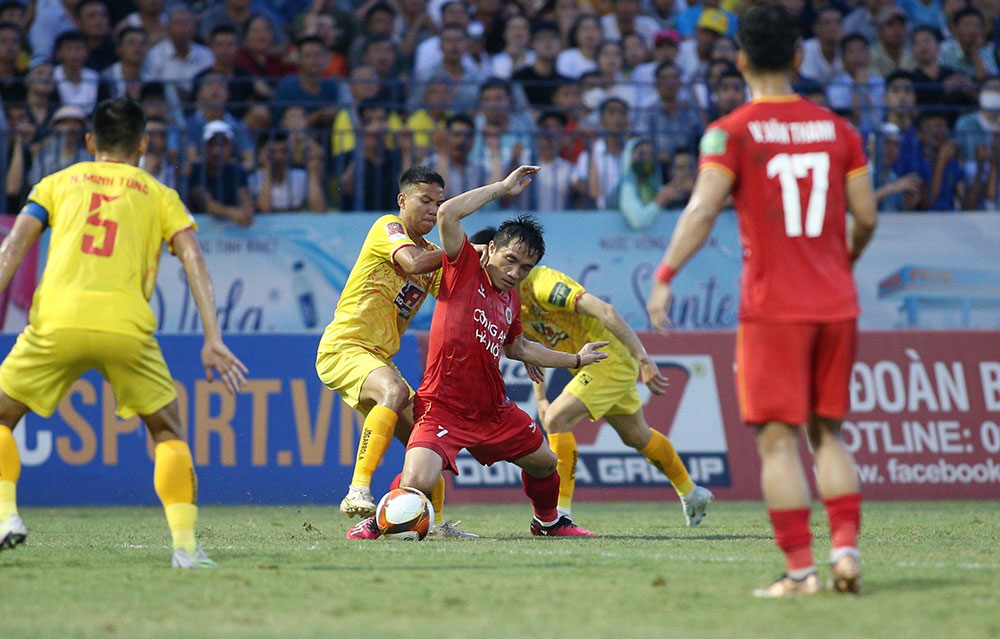 V-League 2023: Hanoi Police Club 0-0 Thanh Hoa Club: Waiting for a new champion - Photo 2.