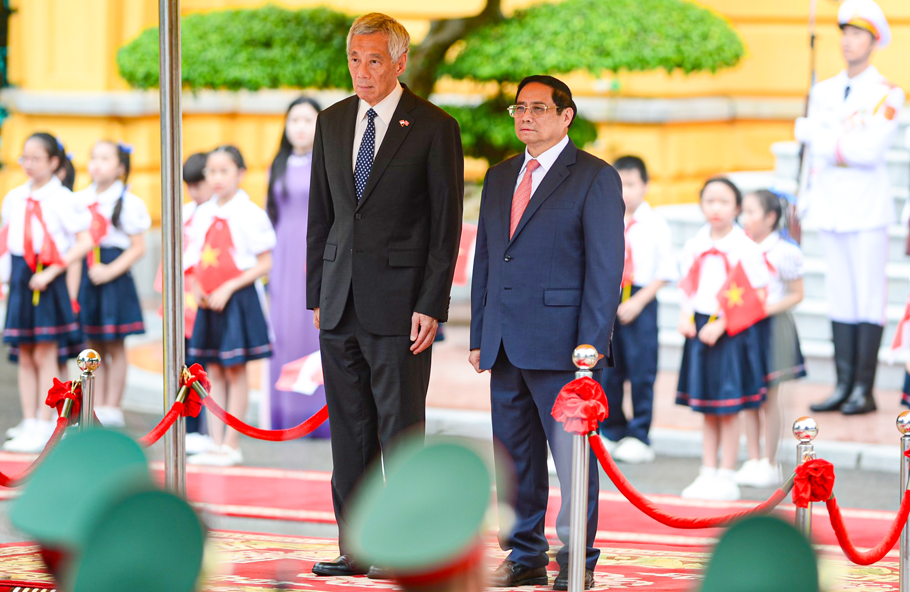 Lễ đón Thủ tướng Singapore Lý Hiển Long thăm chính thức Việt Nam - Ảnh 3.