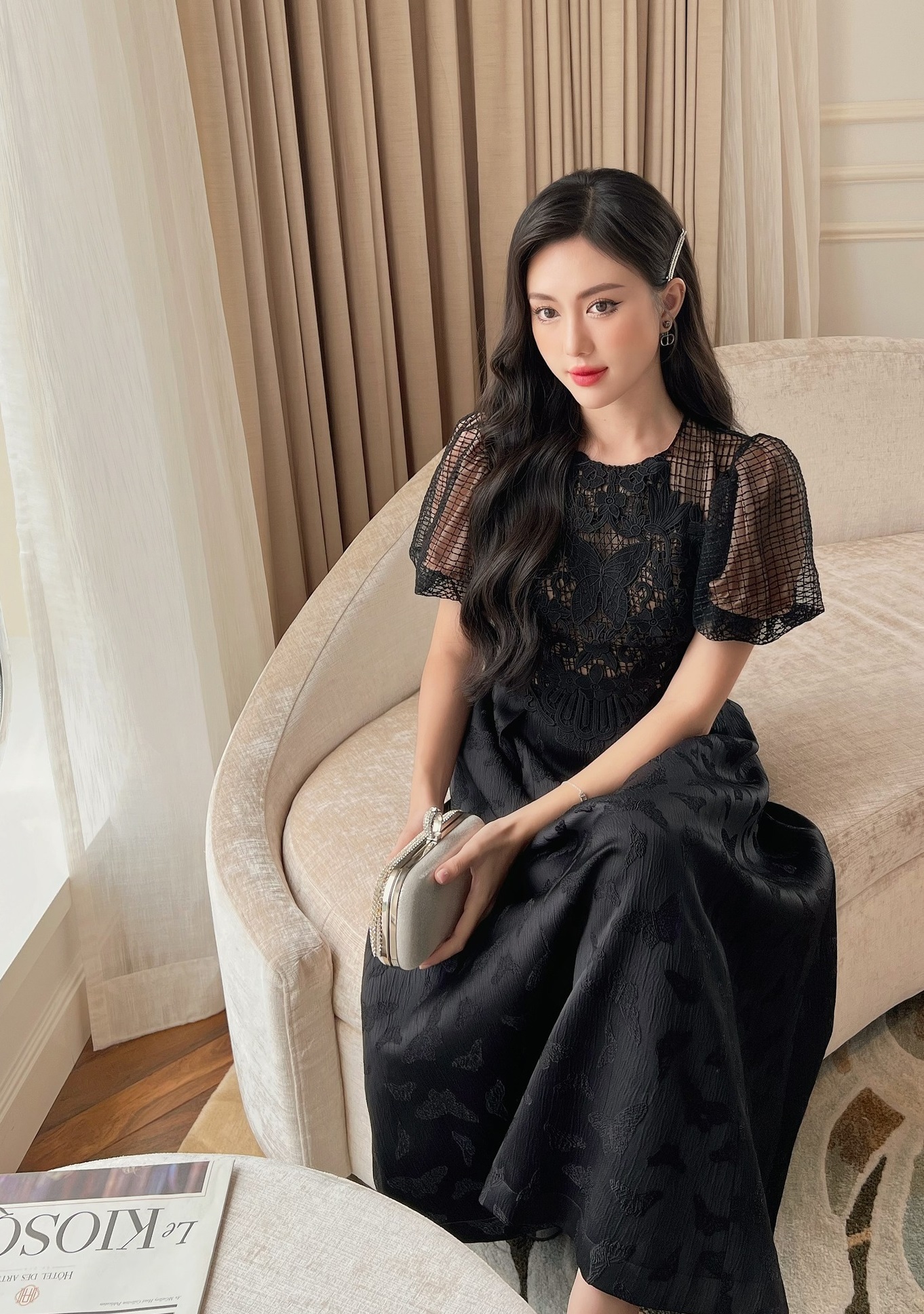 Đầm ren đuôi cá sang trọng phong cách Hàn Quốc HanyuLin
