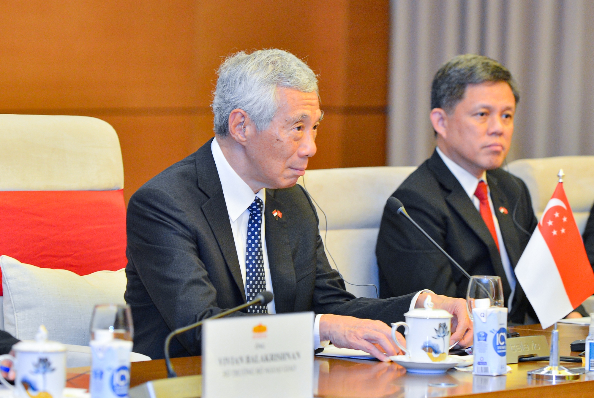 Chủ tịch Quốc hội Vương Đình Huệ hội kiến Thủ tướng Singapore Lý Hiển Long - Ảnh 7.
