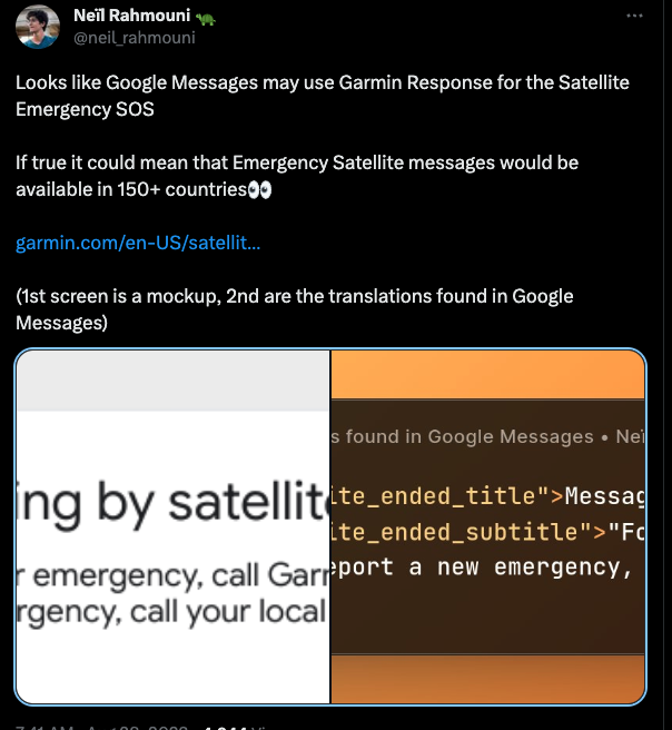 Android 14 có thể hỗ trợ tin nhắn từ vệ tinh - Ảnh 1.