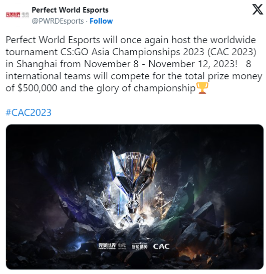 Giải vô địch CS: GO châu Á 2023 có tổng giải thưởng 500.000 USD - Ảnh 1.