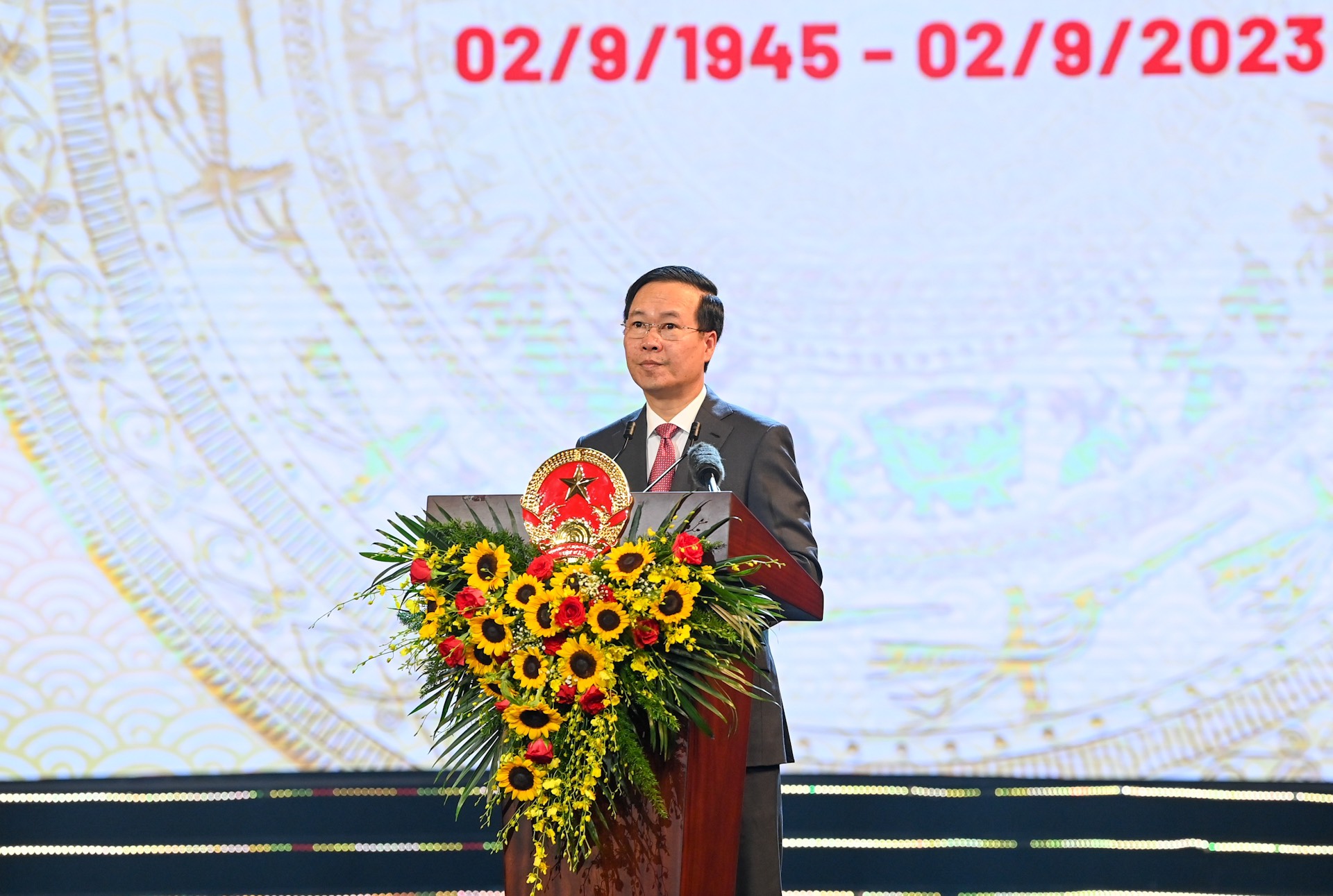 Chủ tịch nước Võ Văn Thưởng và phu nhân chủ trì kỷ niệm 78 năm Quốc khánh   - Ảnh 3.