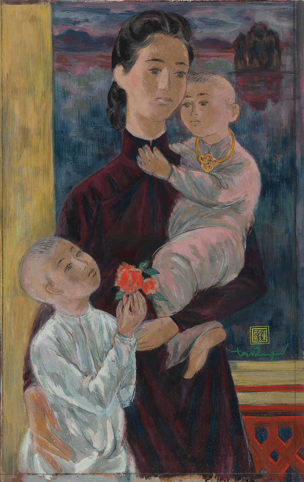 Teruggave van verloren Indochinese schilderijen - Foto 5. Hồi hương tranh Đông Dương lưu lạc - Ảnh 5.