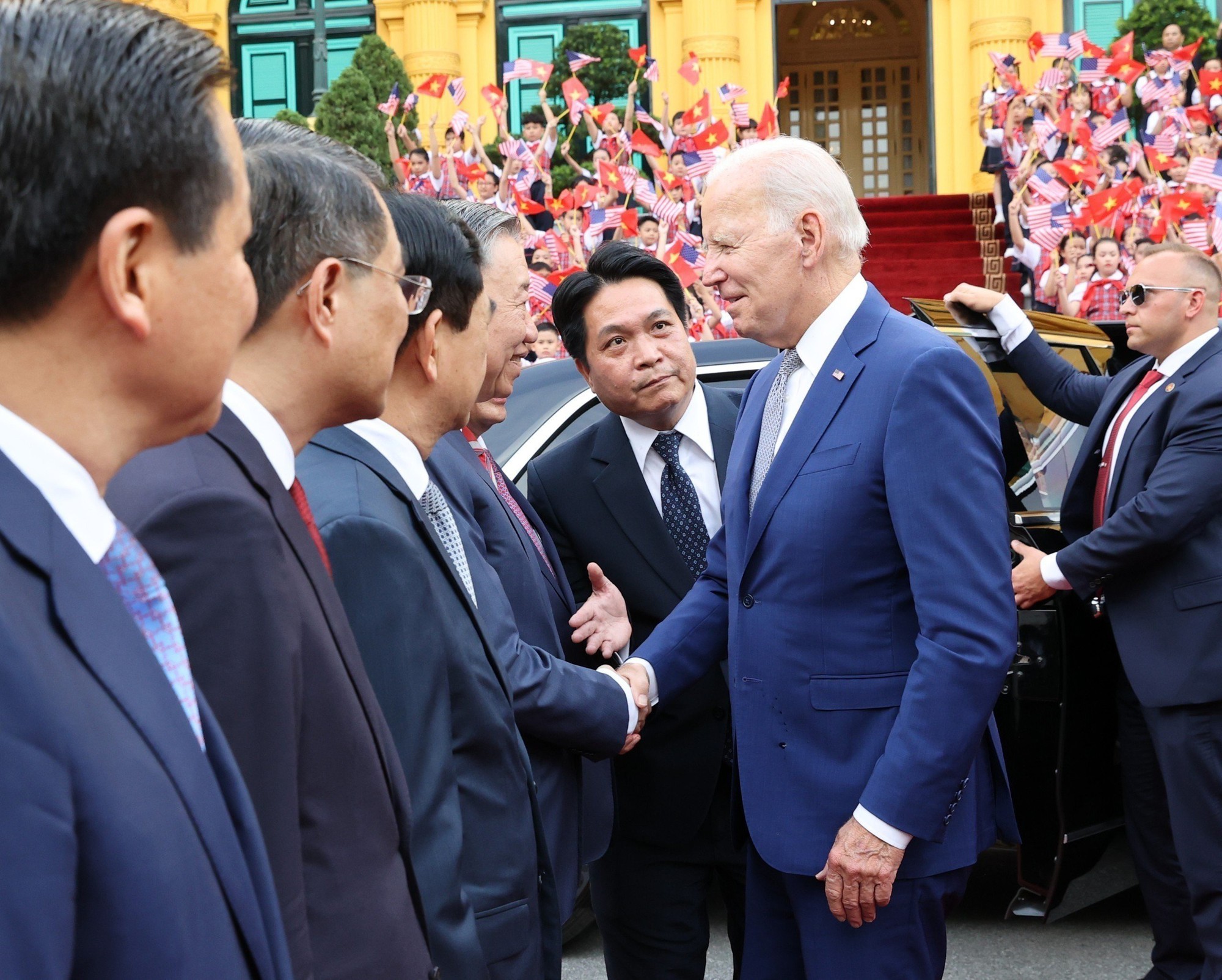 Tổng Bí thư Nguyễn Phú Trọng đón chính thức Tổng thống Mỹ Joe Biden - Ảnh 8.