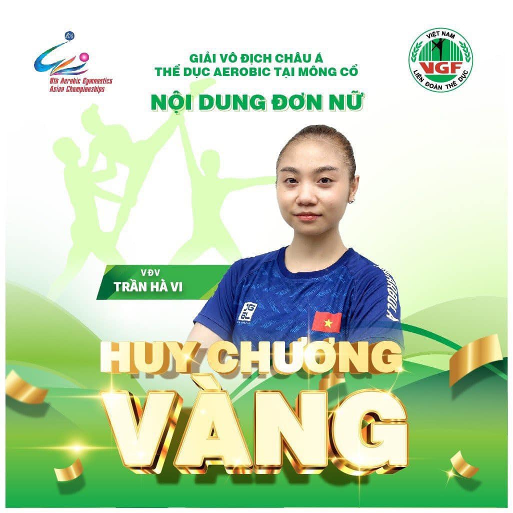 Đội tuyển Việt Nam giành 'mưa vàng' ở giải aerobic vô địch châu Á 2023 - Ảnh 1.
