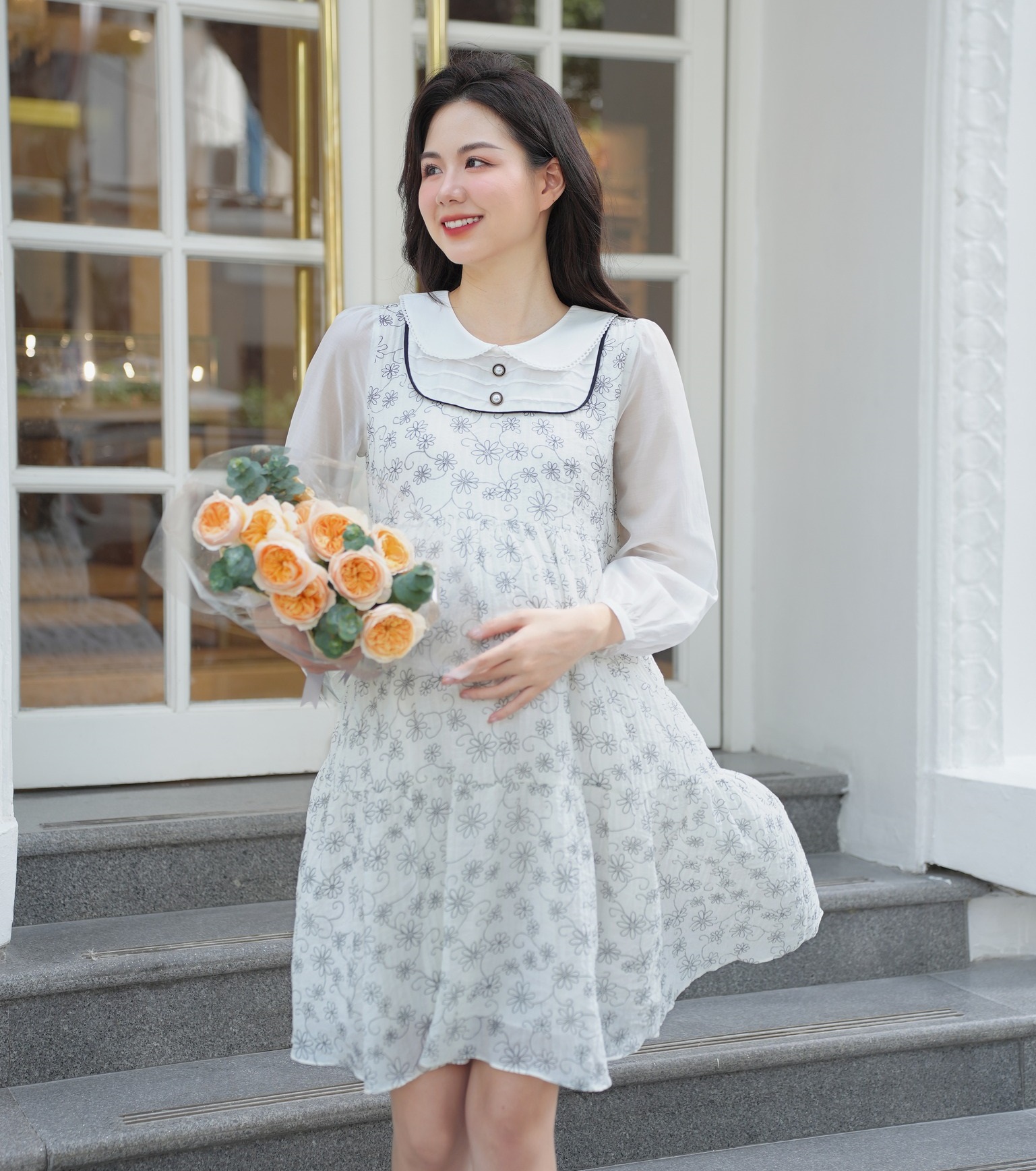 Váy bầu thiết kế công sở đẹp xinh yêu-đầm bầu đẹp | Shopee Việt Nam
