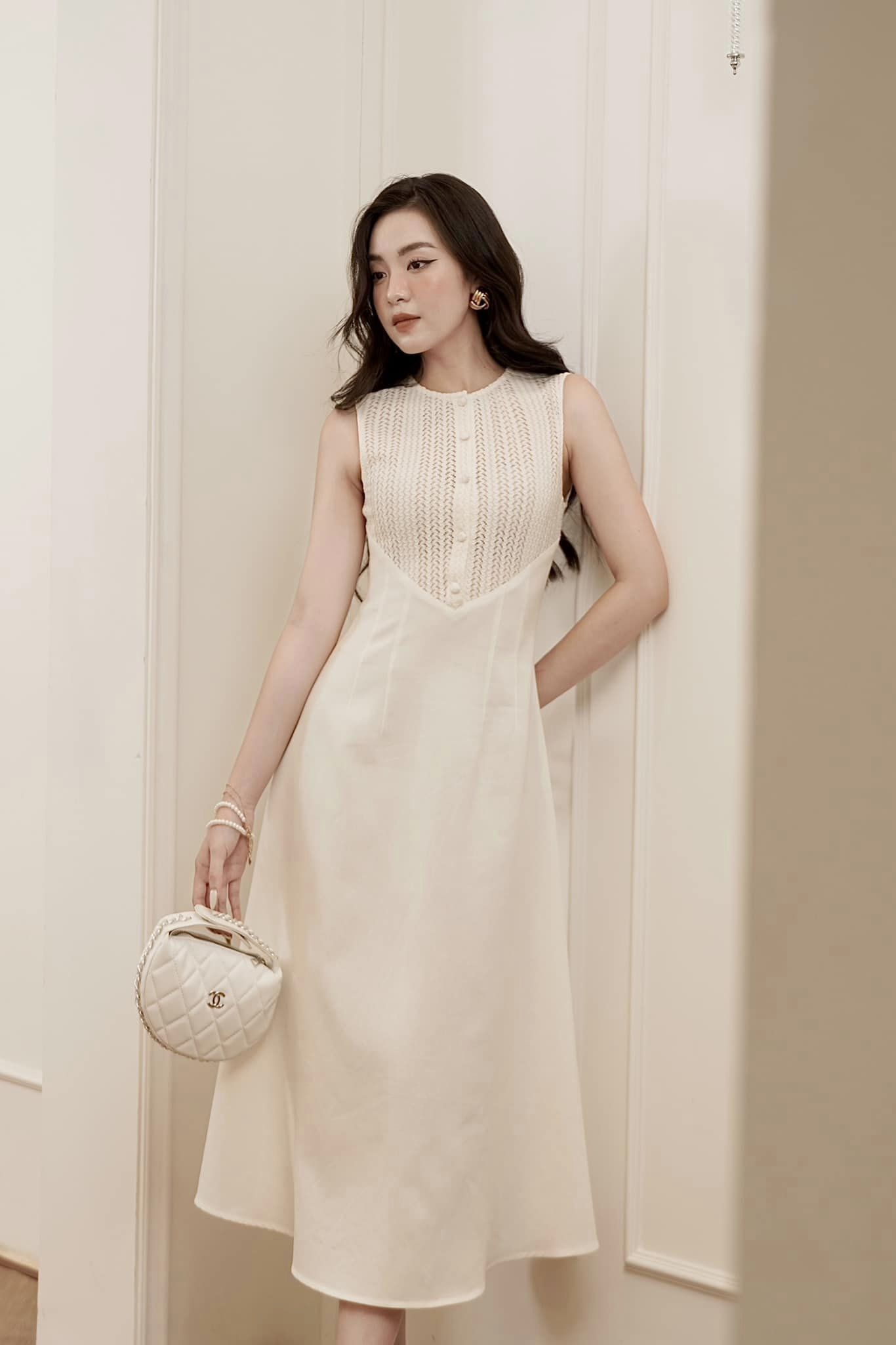LEK438 - Váy len nữ thời trang thu đông, phong cách Hàn Quốc - Đỏ