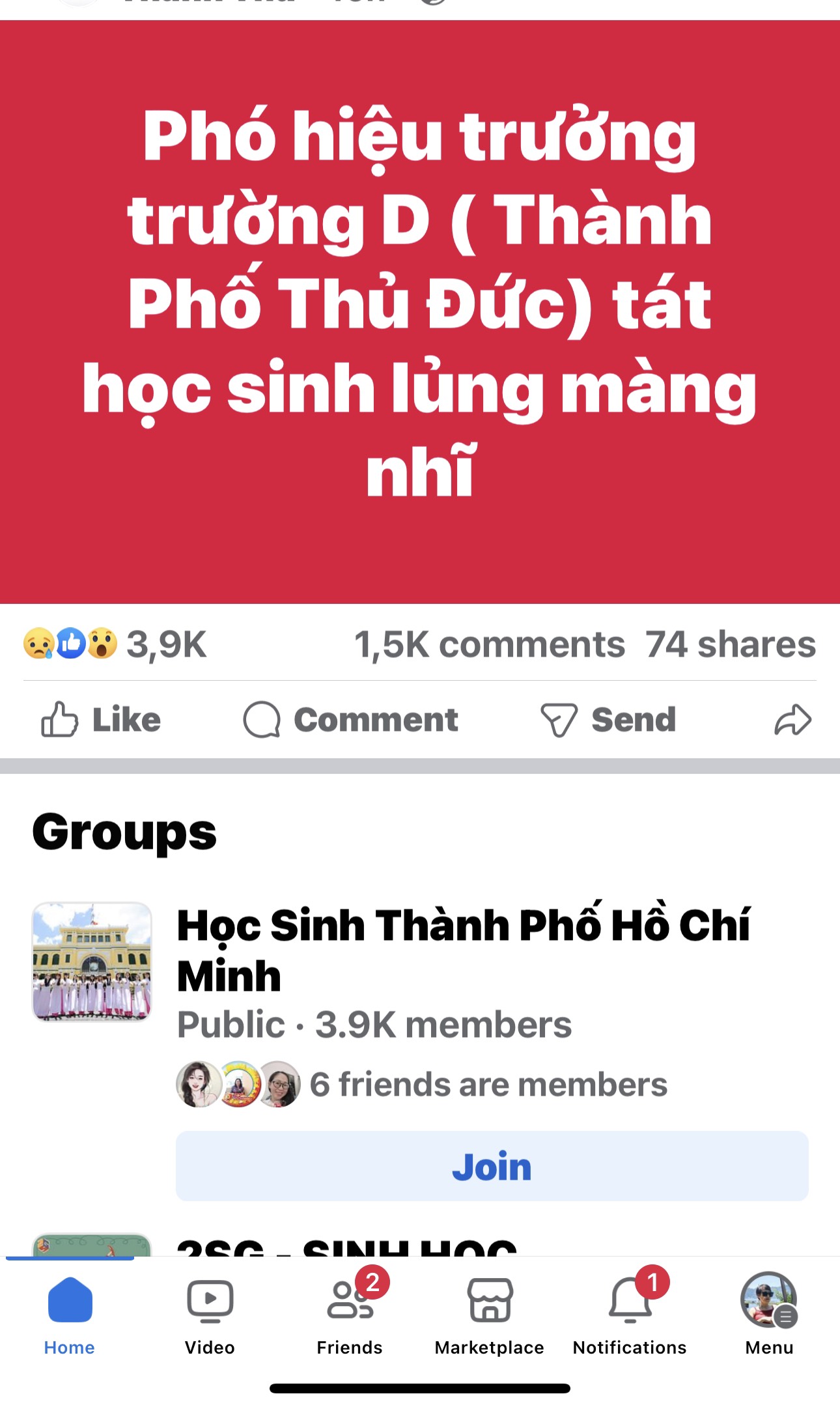 Wakil kepala sekolah menengah menampar seorang siswa karena merokok dan memposting di media sosial - Foto 1. Hiệu phó một trường THPT tát học sinh vì hút thuốc lá, đăng mạng xã hội - Ảnh 1.