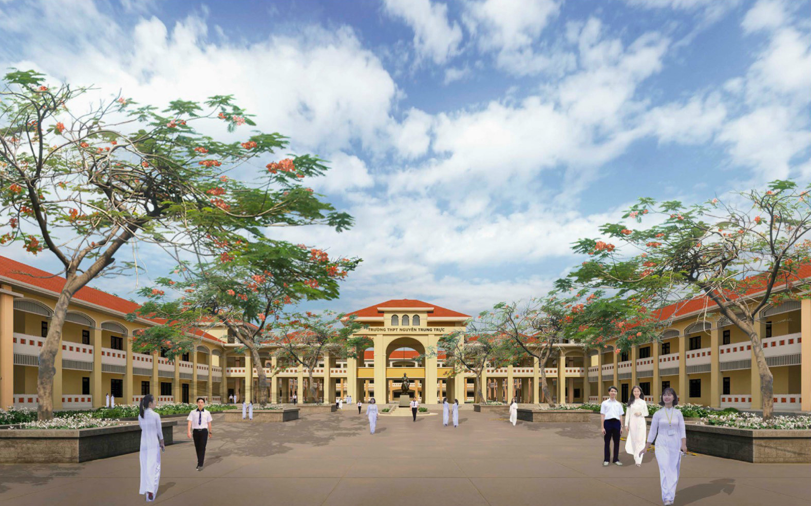 Long An inaugurated Nguyen Trung Truc High School - Ben Luc sponsored by VPBank - Photo 3. Long An khánh thành trường THPT Nguyễn Trung Trực – Bến Lức do VPBank tài trợ - Ảnh 3.