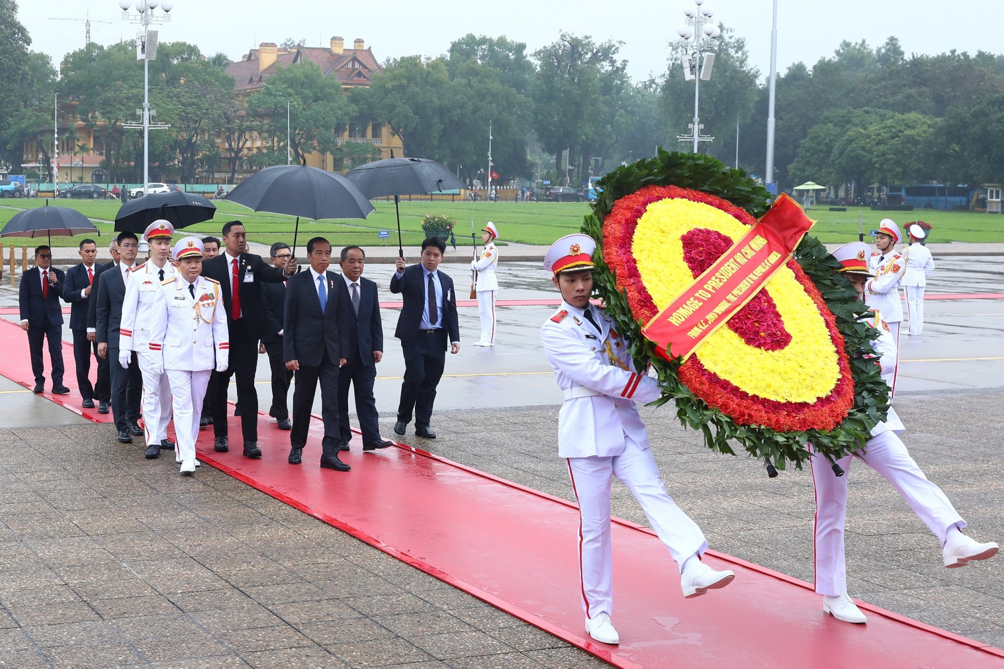Lễ đón chính thức Tổng thống Indonesia Joko Widodo - Ảnh 8.