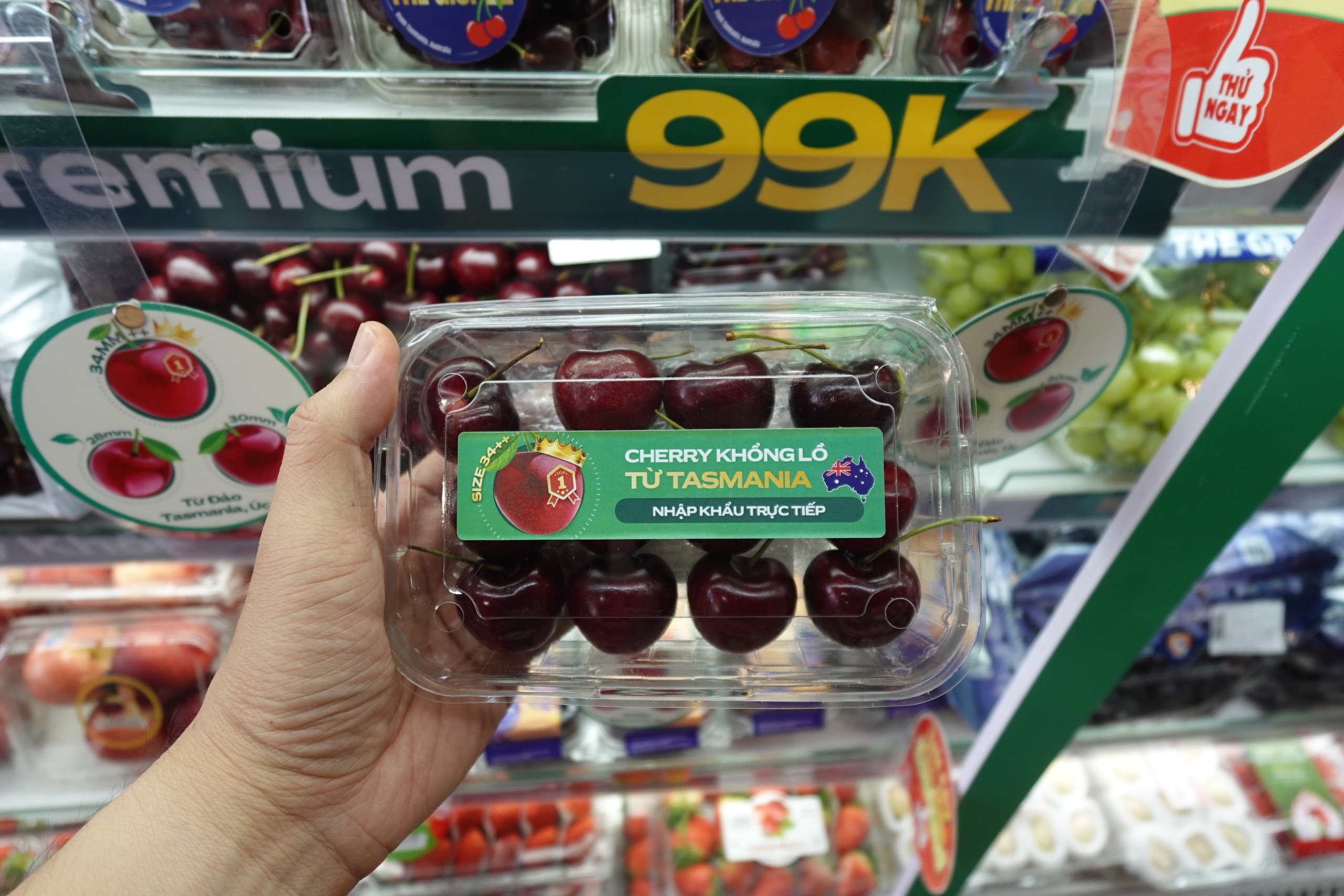 Xuất hiện cherry khổng lồ từ Úc về Việt Nam dịp Tết Nguyên đán- Ảnh 2.