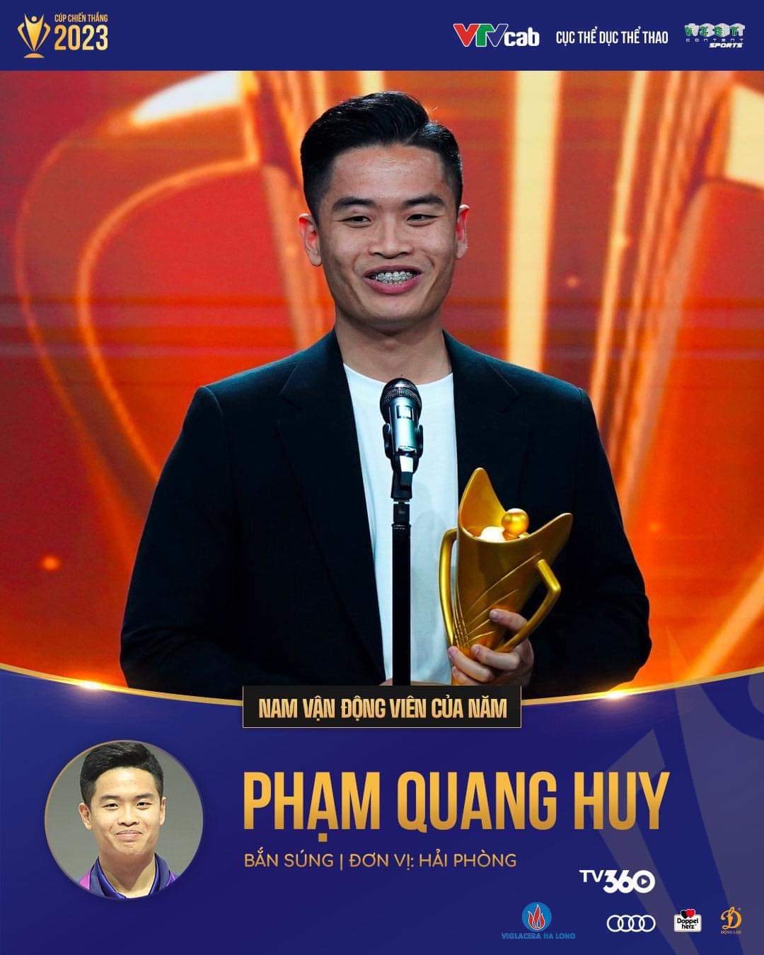 Quang Huy và Thanh Thúy được vinh danh ở Cúp chiến thắng 2023- Ảnh 1.