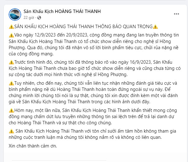Sân khấu Hoàng Thái Thanh 'cầu cứu' vì bị vu tổ chức show cho cháu gái Vũ Linh- Ảnh 2.