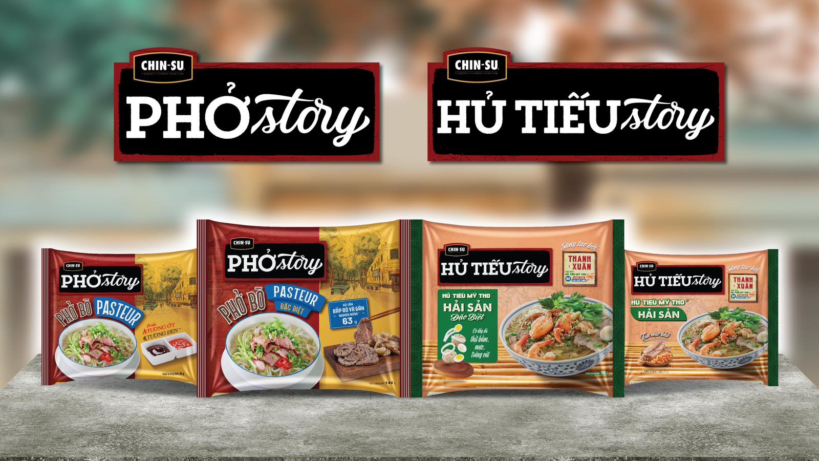 CHIN-SU ra mắt Hủ Tiếu Story ăn liền và Phở Story Phở Bò Pasteur mới