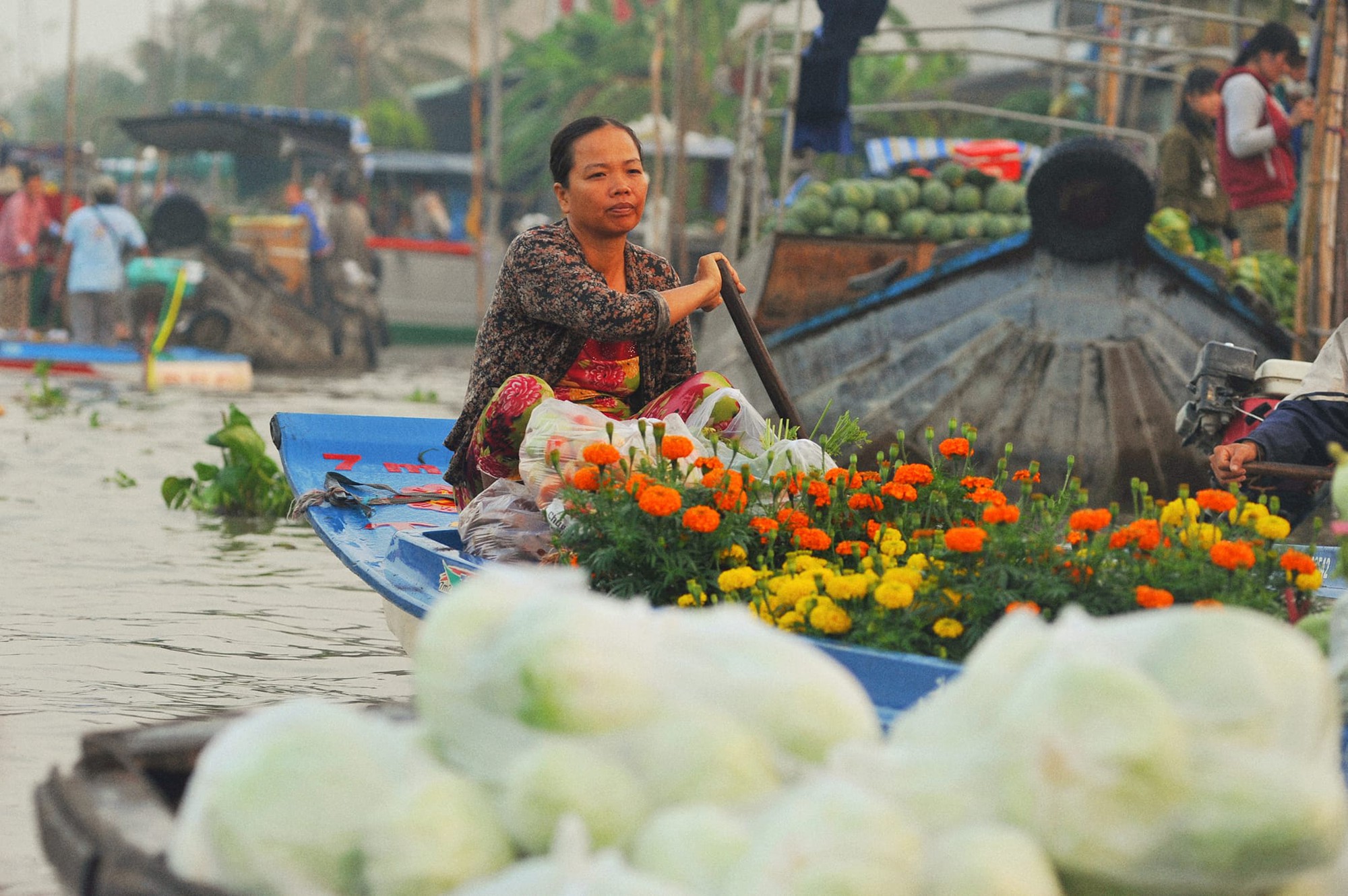 Ngắm chợ nổi Ngã Năm giáp tết một thời tấp nập- Ảnh 14.