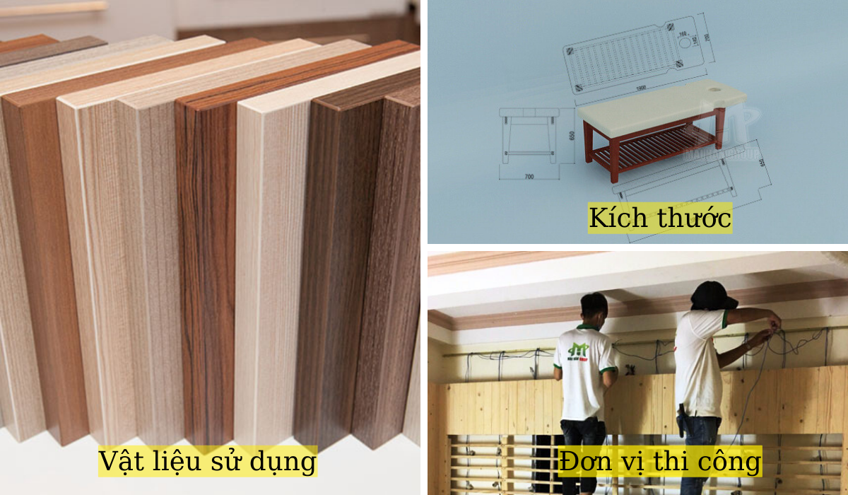 Tham khảo bảng báo giá thi công nội thất Spa hiện nay