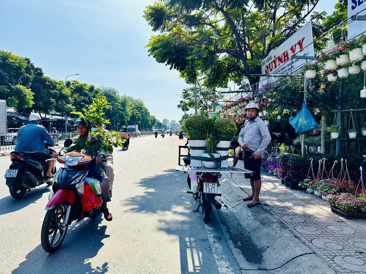 Nhiều người mua sớm, chợ hoa tết nhộn nhịp cuối tuần- Ảnh 4.