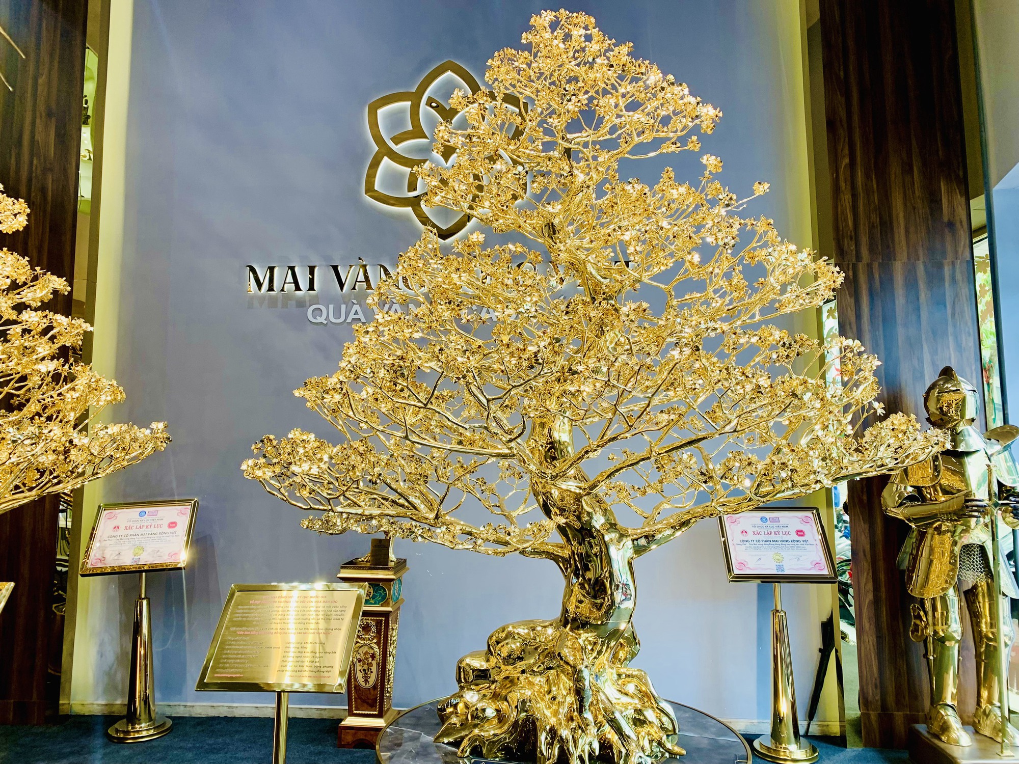 Cây đào, bồ đề mạ vàng lớn nhất Việt Nam giá 1 triệu USD ra mắt Tết Nguyên đán 2024- Ảnh 5.