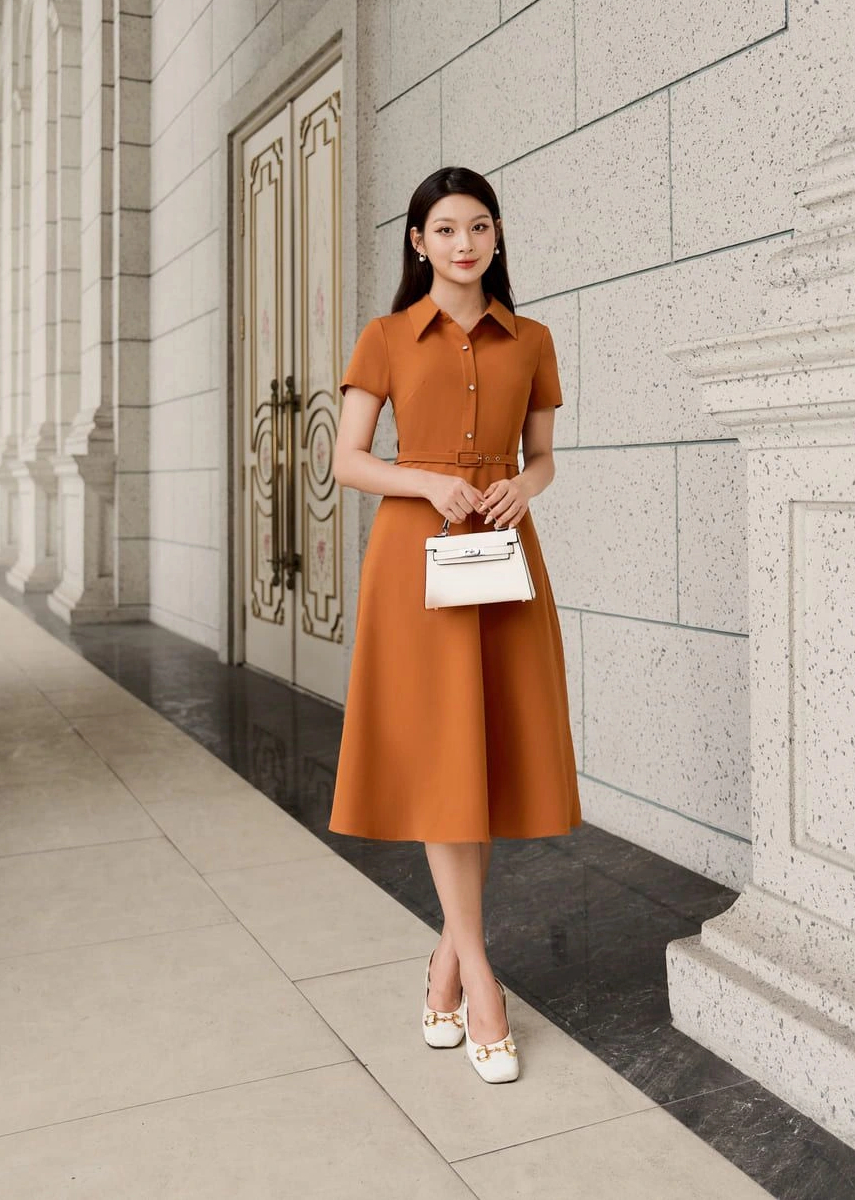 Verander in een lieve muze met een overhemdjurk - Foto 1. Hóa thân thành nàng thơ dịu dàng với váy sơ mi- Ảnh 1.