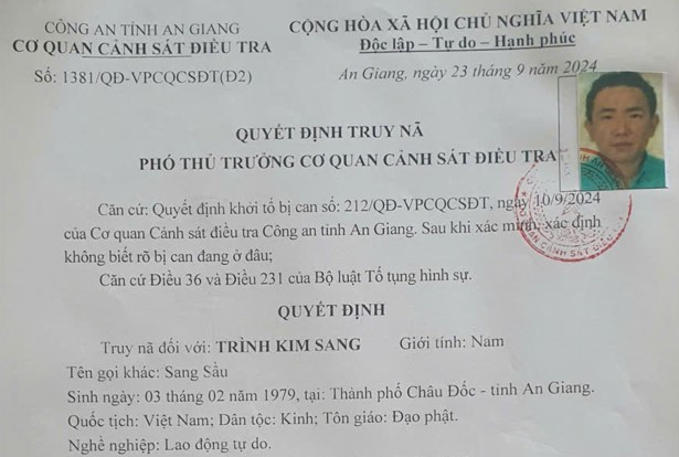 An Giang: Truy nã Sang ‘sầu’, trùm băng nhóm ‘giang hồ Thất Sơn’ một thời- Ảnh 1.