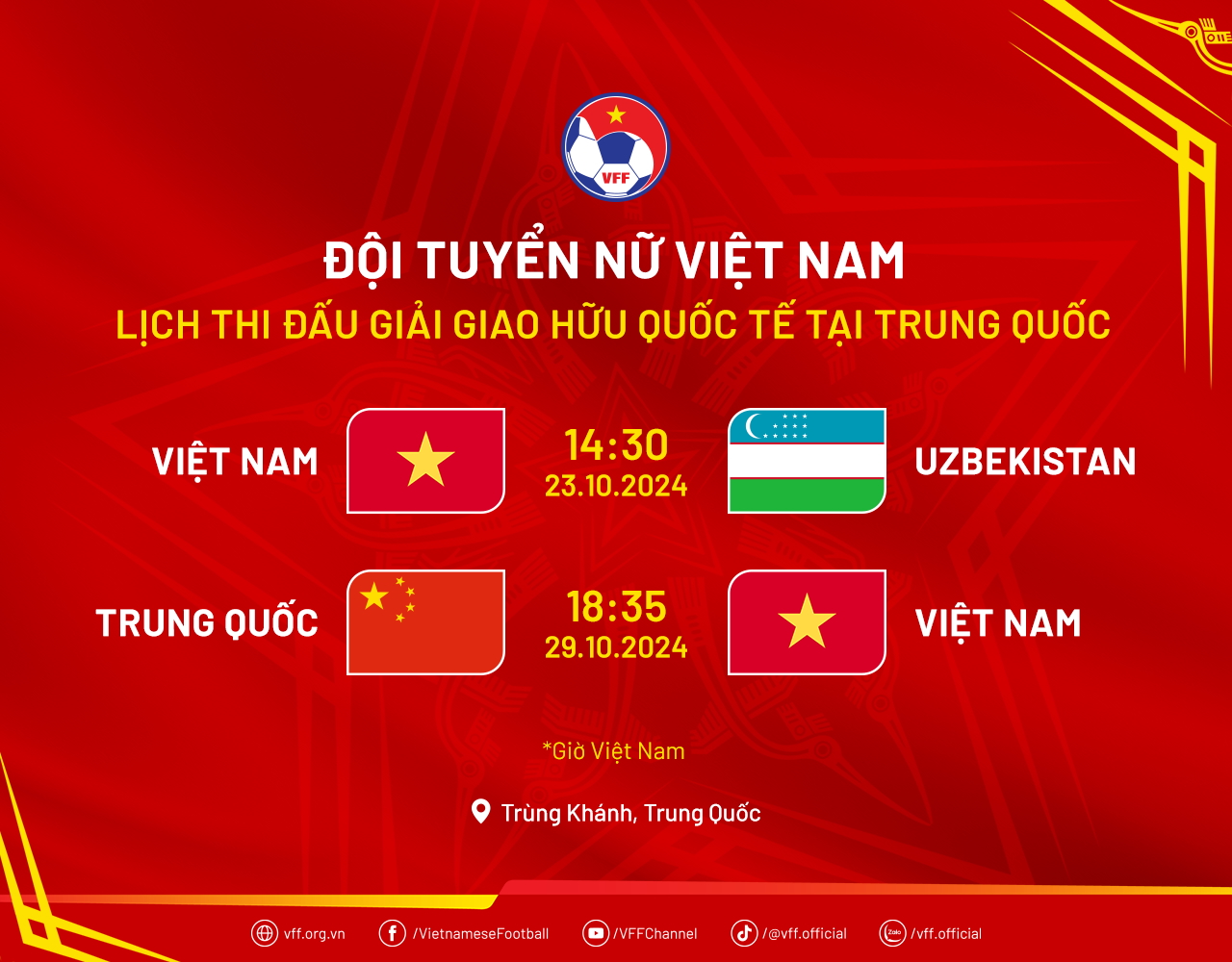 Lịch thi đấu mới nhất: Đội tuyển nữ Việt Nam gặp chủ nhà Trung Quốc, Uzbekistan- Ảnh 2.