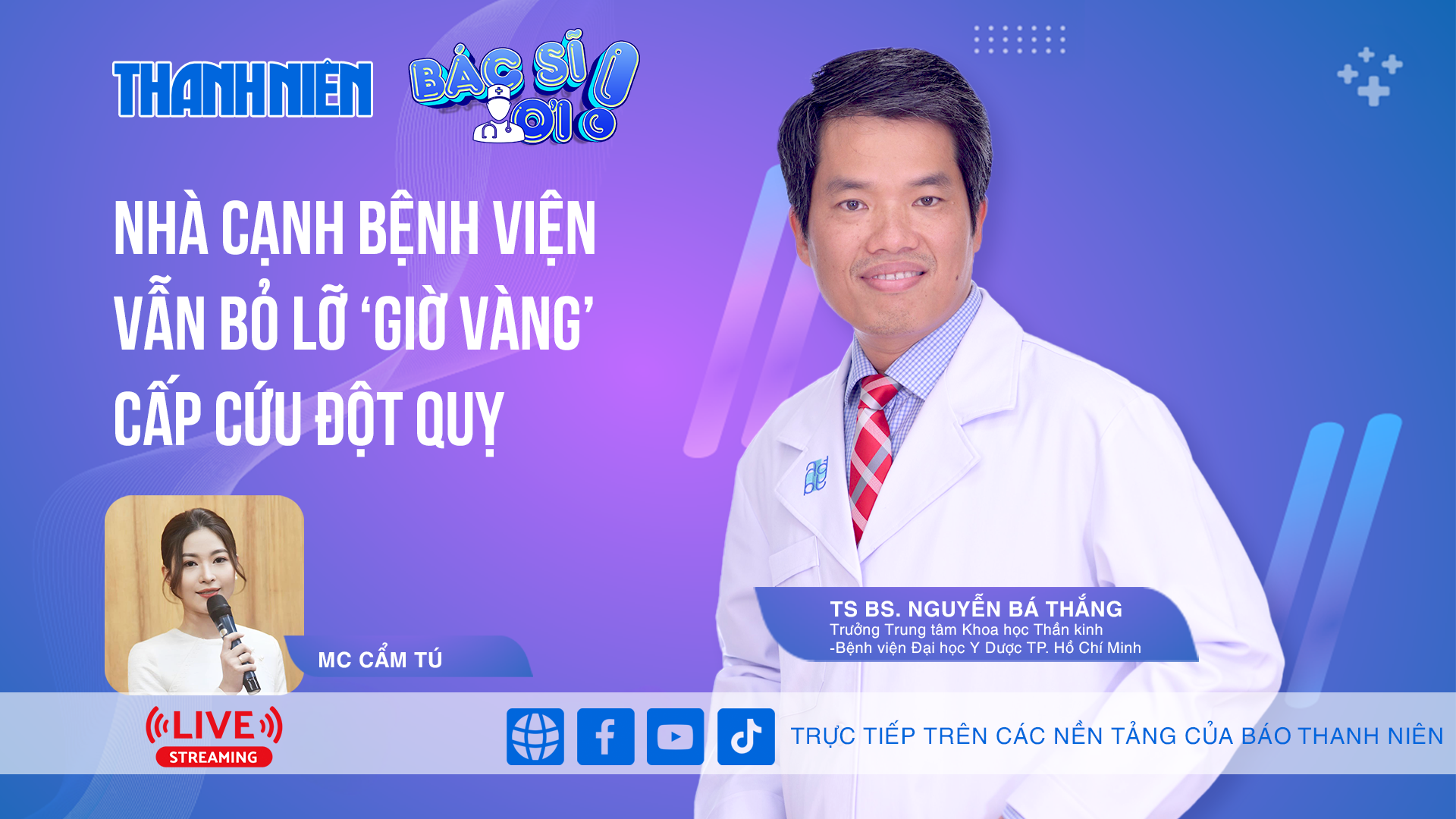 Bác sĩ ơi: Đột quỵ do thiếu máu cấp - Những dấu hiệu nào không thể bỏ qua?