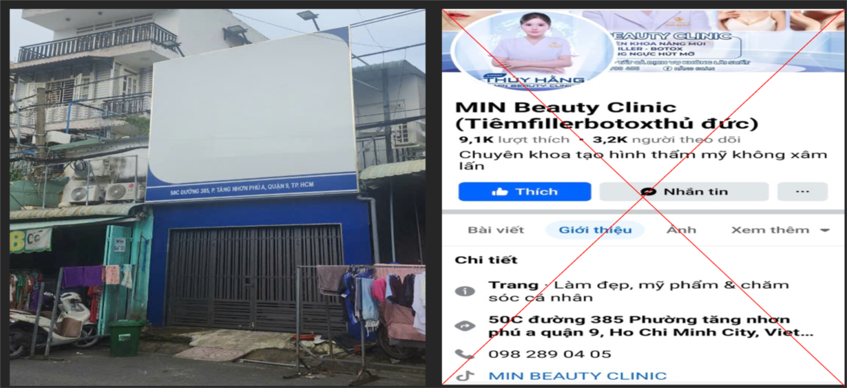 Ho Chi Minh City: Wstrząs anafilaktyczny po liposukcji i korekcie nosa w nielegalnym ośrodku kosmetycznym - Zdjęcie 2. TP.HCM: Bị sốc phản vệ sau hút mỡ bụng, nâng mũi tại cơ sở thẩm mỹ trái phép- Ảnh 2.