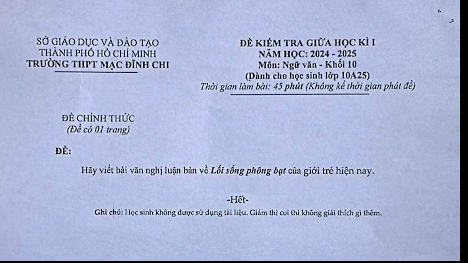 Xem nhanh 12h: Xôn xao đề văn 'lối sống phông bạt' | Tình tiết vụ trộm 100 cây vàng của dì ruột- Ảnh 2.