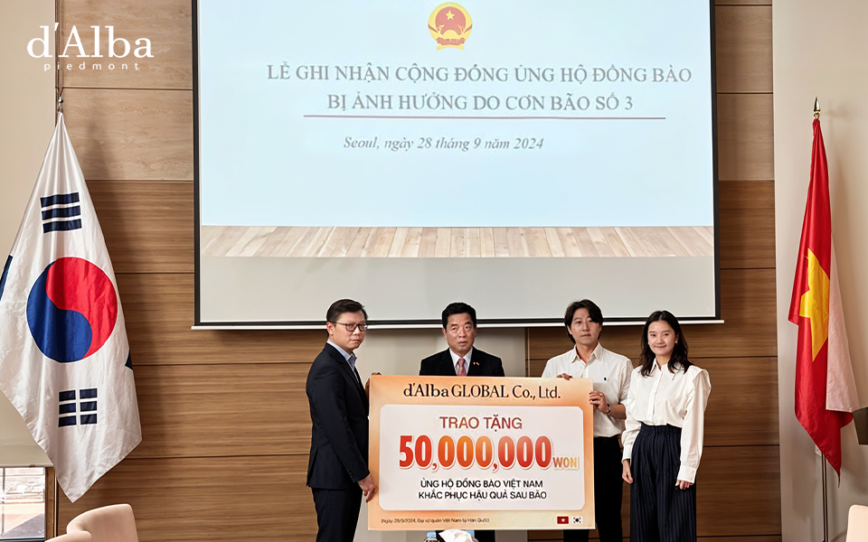 Mỹ phẩm Hàn Quốc d’Alba ủng hộ 1 tỉ đồng giúp khắc phục hậu quả bão Yagi- Ảnh 1. Mỹ phẩm Hàn Quốc d’Alba ủng hộ 1 tỉ đồng giúp khắc phục hậu quả bão Yagi- Ảnh 1.