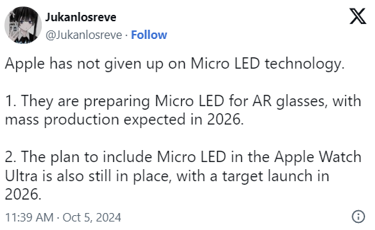 Công nghệ microLED có trên kính thông minh Apple vào năm 2026?- Ảnh 1.