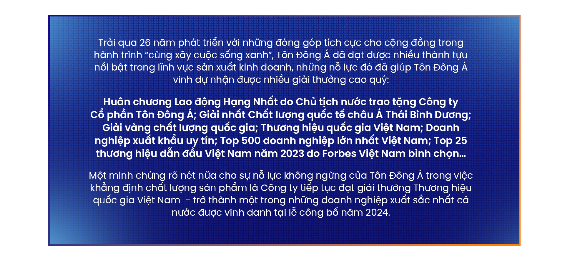 Tôn Đông Á - 26 năm hành trình "Cùng xây cuộc sống Xanh"- Ảnh 14.