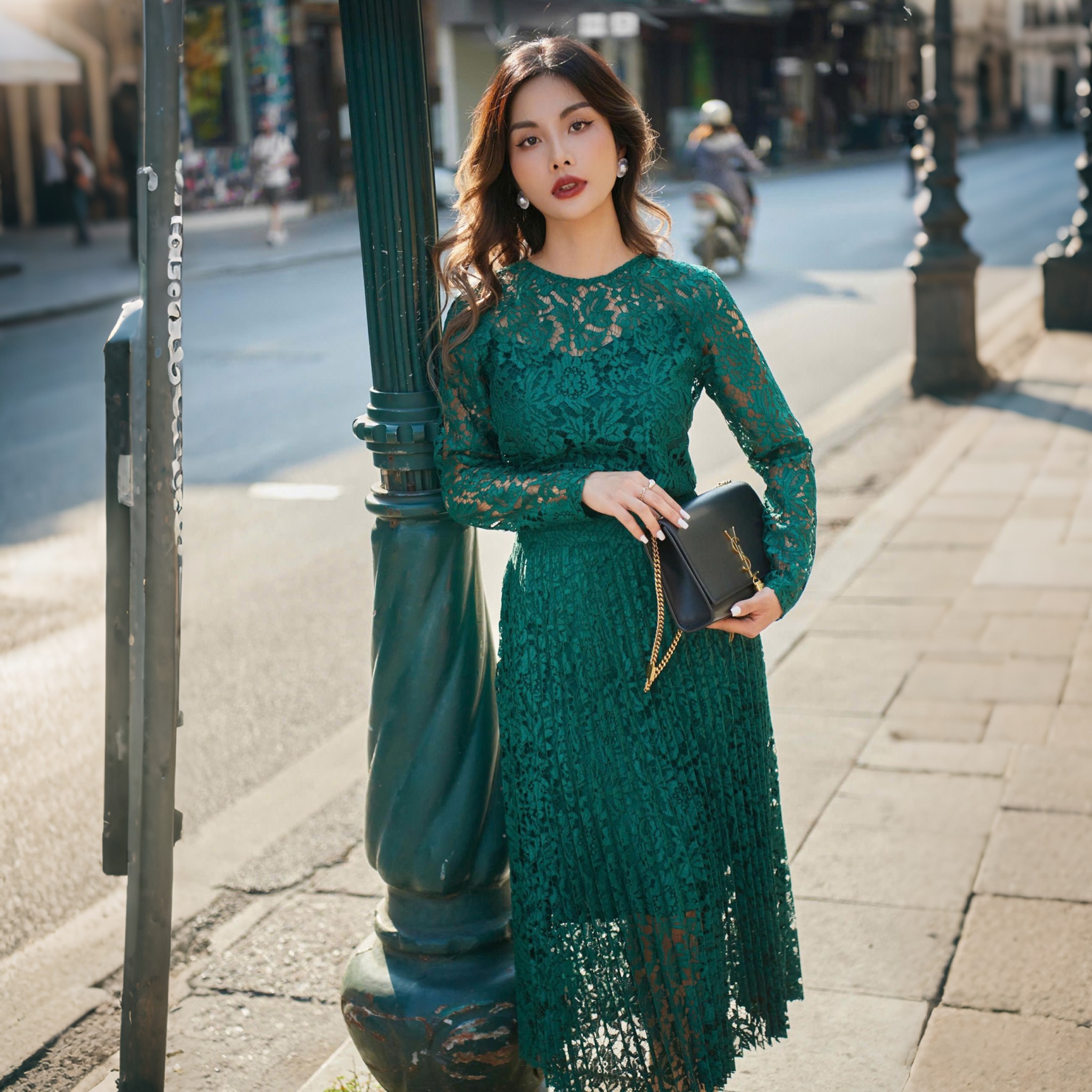 Vneste do svého šatníku romantický vánek s krajkovou módou - Foto 6. Đem đến làn gió lãng mạn cho tủ đồ với thời trang vải ren- Ảnh 6.