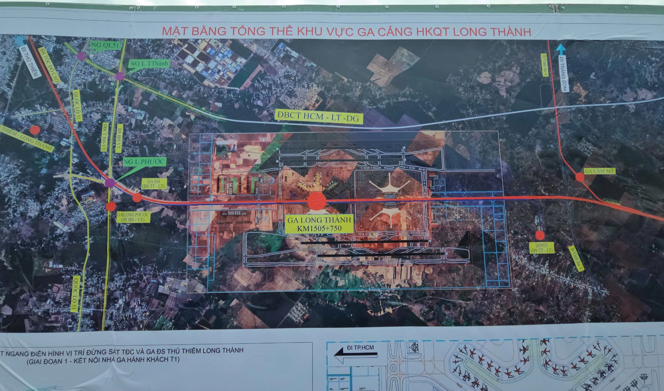 Khảo sát vị trí xây nhà ga đường sắt tốc độ cao trong sân bay Long Thành- Ảnh 2.