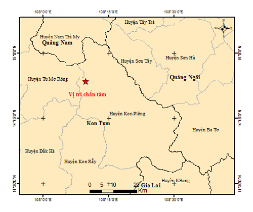 Kon Tum lại xảy ra 11 trận động đất- Ảnh 1.