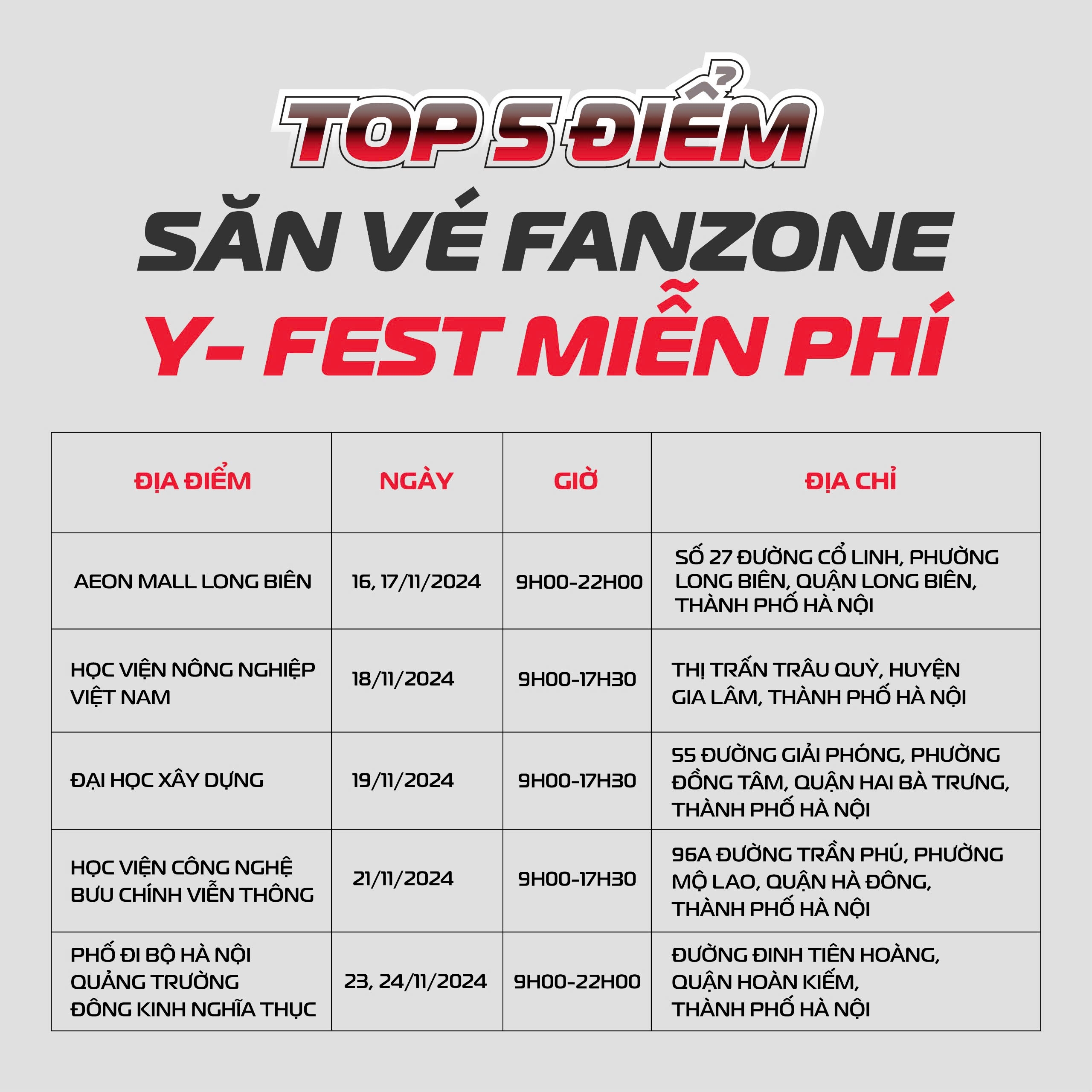Siêu nhạc hội hoành tráng Viettel Y-Fest 2024 sẽ tổ chức tại Phố đi bộ Hà Nội- Ảnh 1. Siêu nhạc hội hoành tráng Viettel Y-Fest 2024 sẽ tổ chức tại Phố đi bộ Hà Nội- Ảnh 1.
