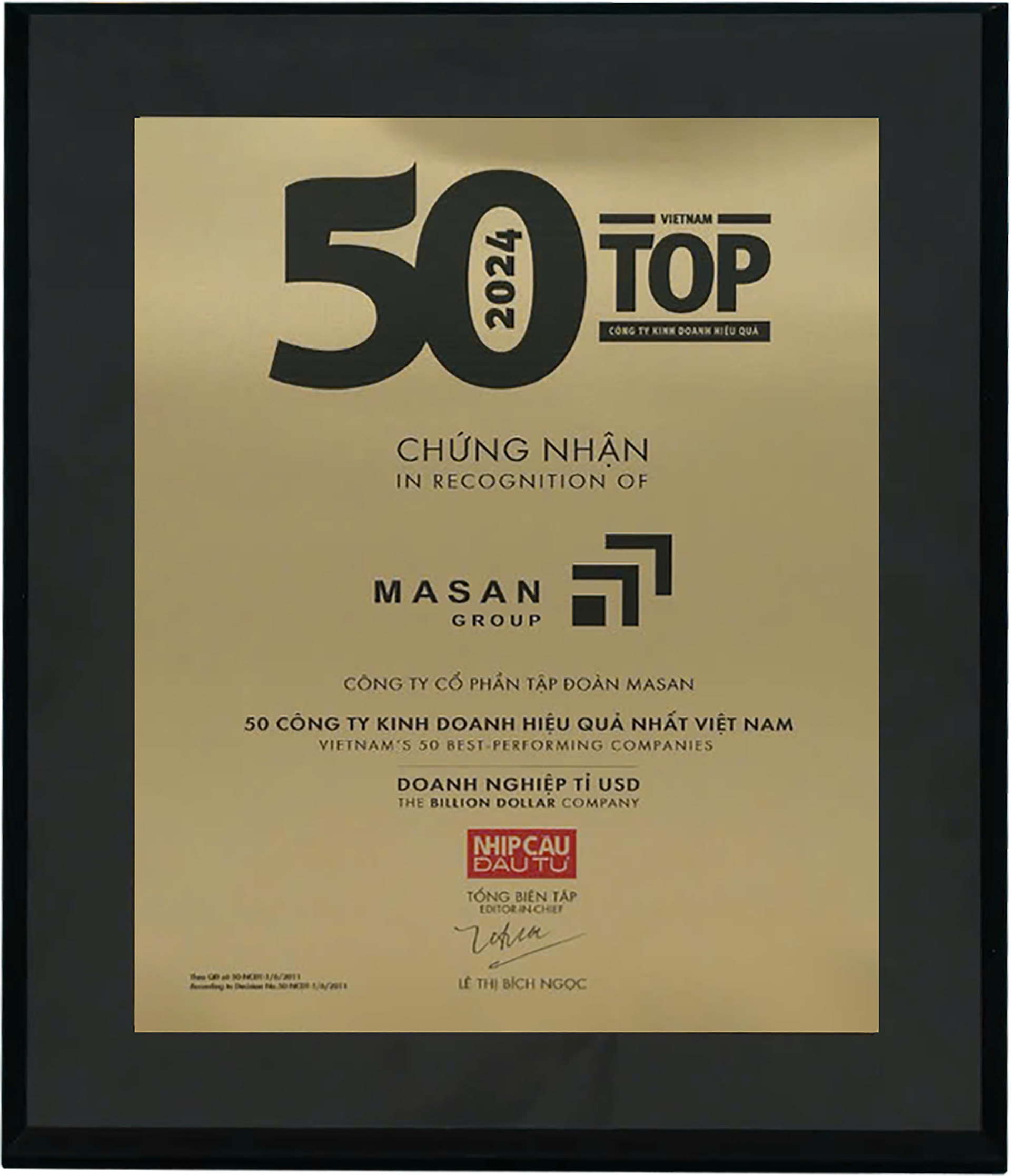 अच्छी रणनीति के कारण, मसान ग्रुप लगातार 11 वर्षों से वियतनाम की शीर्ष 50 सबसे प्रभावी व्यावसायिक कंपनियों में शामिल है - फोटो 1. Chiến lược tốt, Masan Group 11 năm liên tiếp vào Top 50 Công ty kinh doanh hiệu quả nhất VN- Ảnh 1.