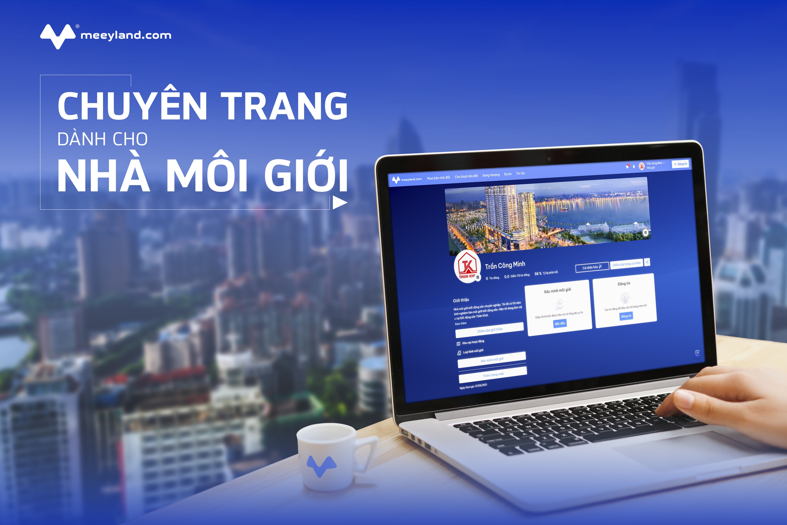 meeyland.com: Tích hợp thêm 2 tính năng độc đáo- Ảnh 1. Tính năng chuyên trang dành cho nhà môi giới, meeyland.com 5.0 giúp nhà môi giới thỏa sức sáng tạo
