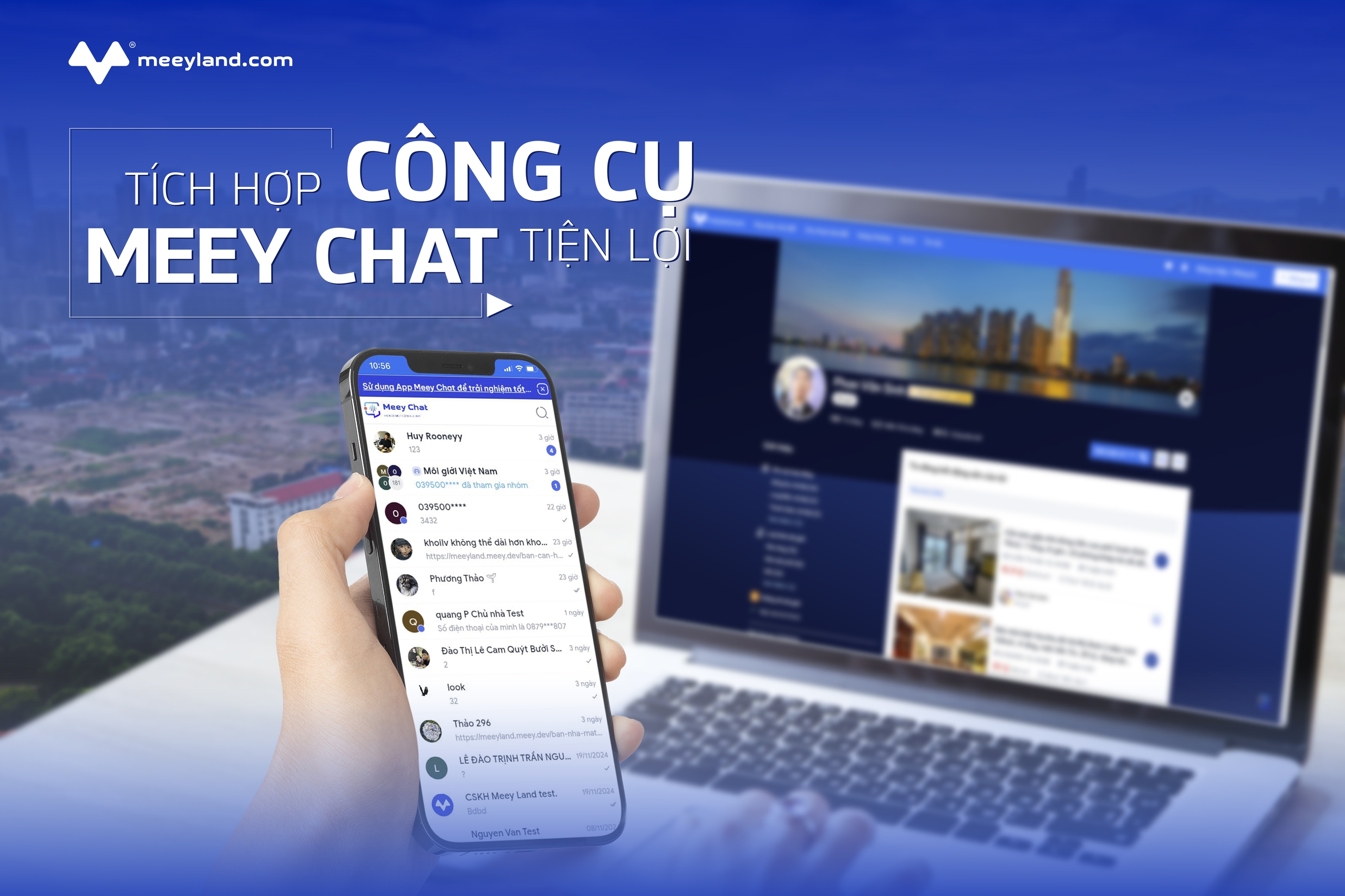 meeyland.com: Tích hợp thêm 2 tính năng độc đáo- Ảnh 2. Việc tích hợp công cụ Meey Chat giúp nhà môi giới bất động sản trò chuyện, trao đổi trực tiếp với khách hàng ngay trên nền tảng meeyland.com một cách nhanh chóng