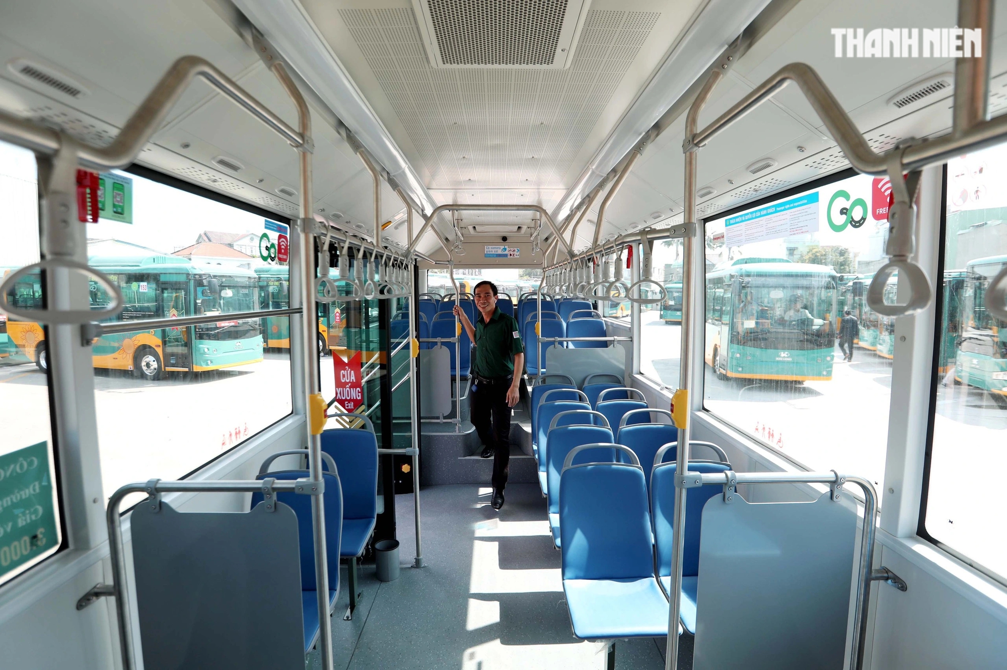 Xe buýt điện hiện đại chở khách cho metro số 1 TP.HCM sẵn sàng hoạt động- Ảnh 5.