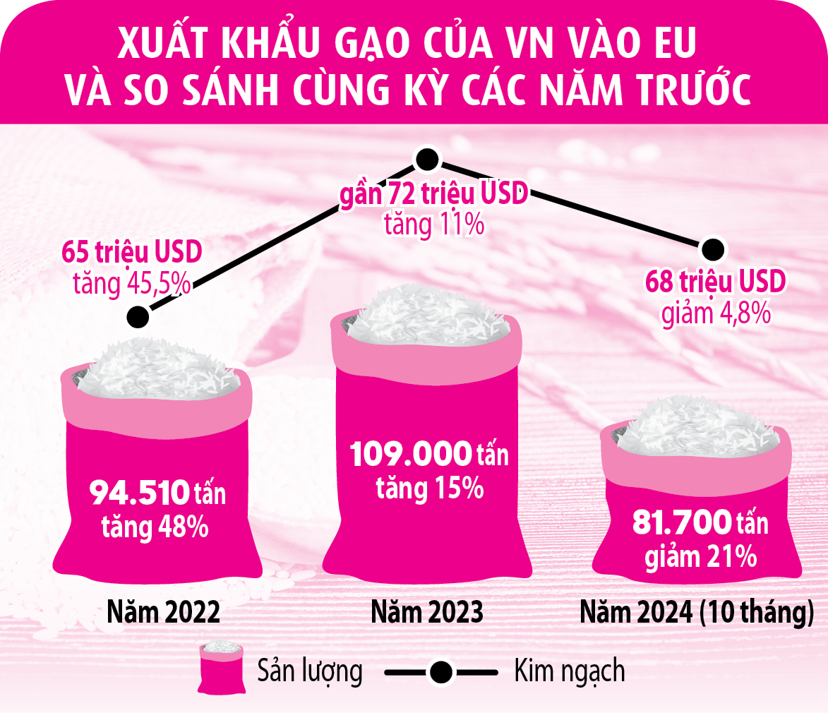 Xuất khẩu gạo vào EU giảm, vì sao?- Ảnh 2.