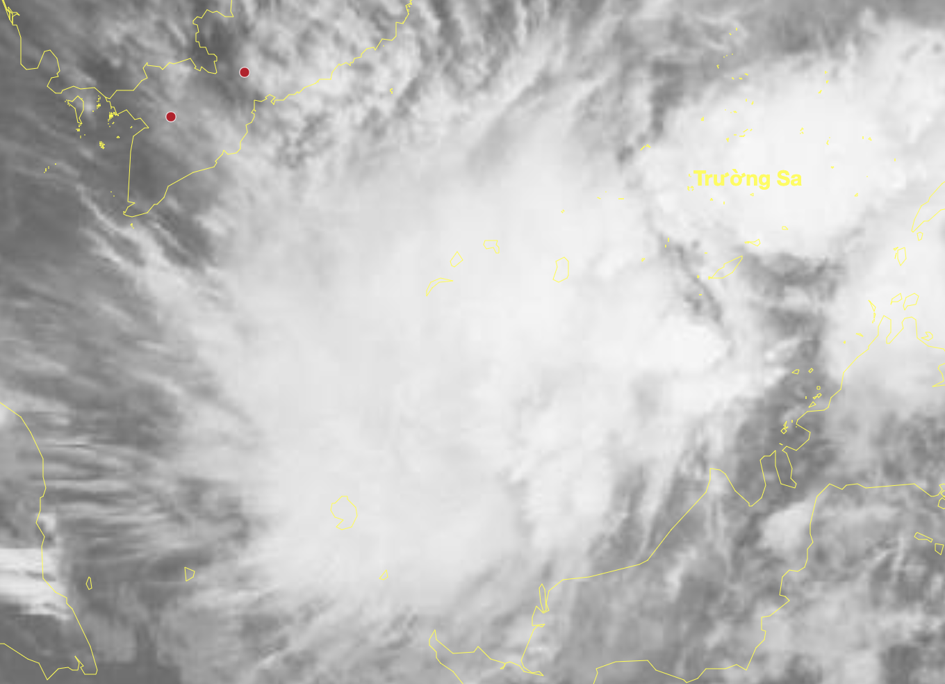 Thời điểm áp thấp nhiệt đới mạnh lên, đi vào quần đảo Trường Sa- Ảnh 1.
