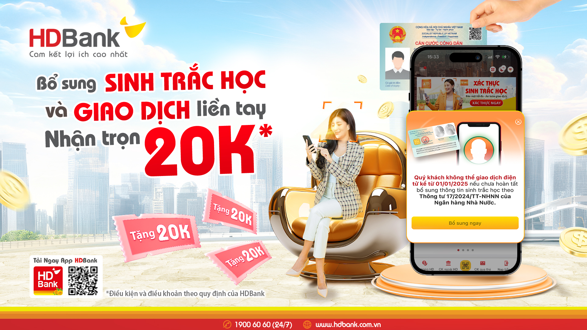 HDBank khuyến nghị khách hàng nhanh chóng bổ sung sinh trắc học, tránh gián đoạn giao dịch- Ảnh 2.