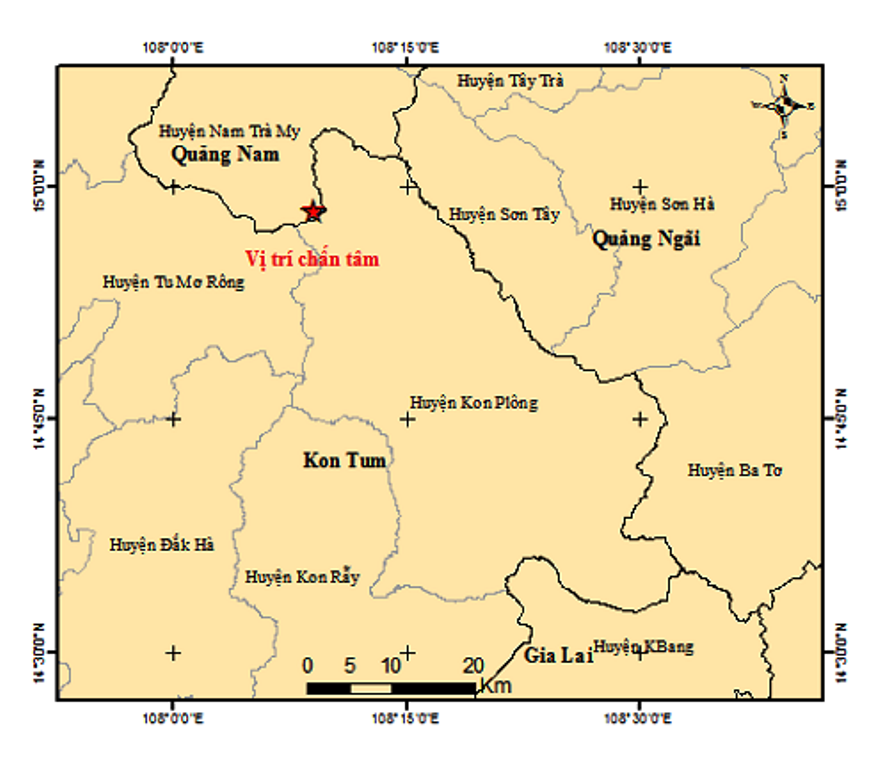 Quảng Nam xảy ra động đất 3,2 độ Richter gây rung chấn mạnh- Ảnh 1.