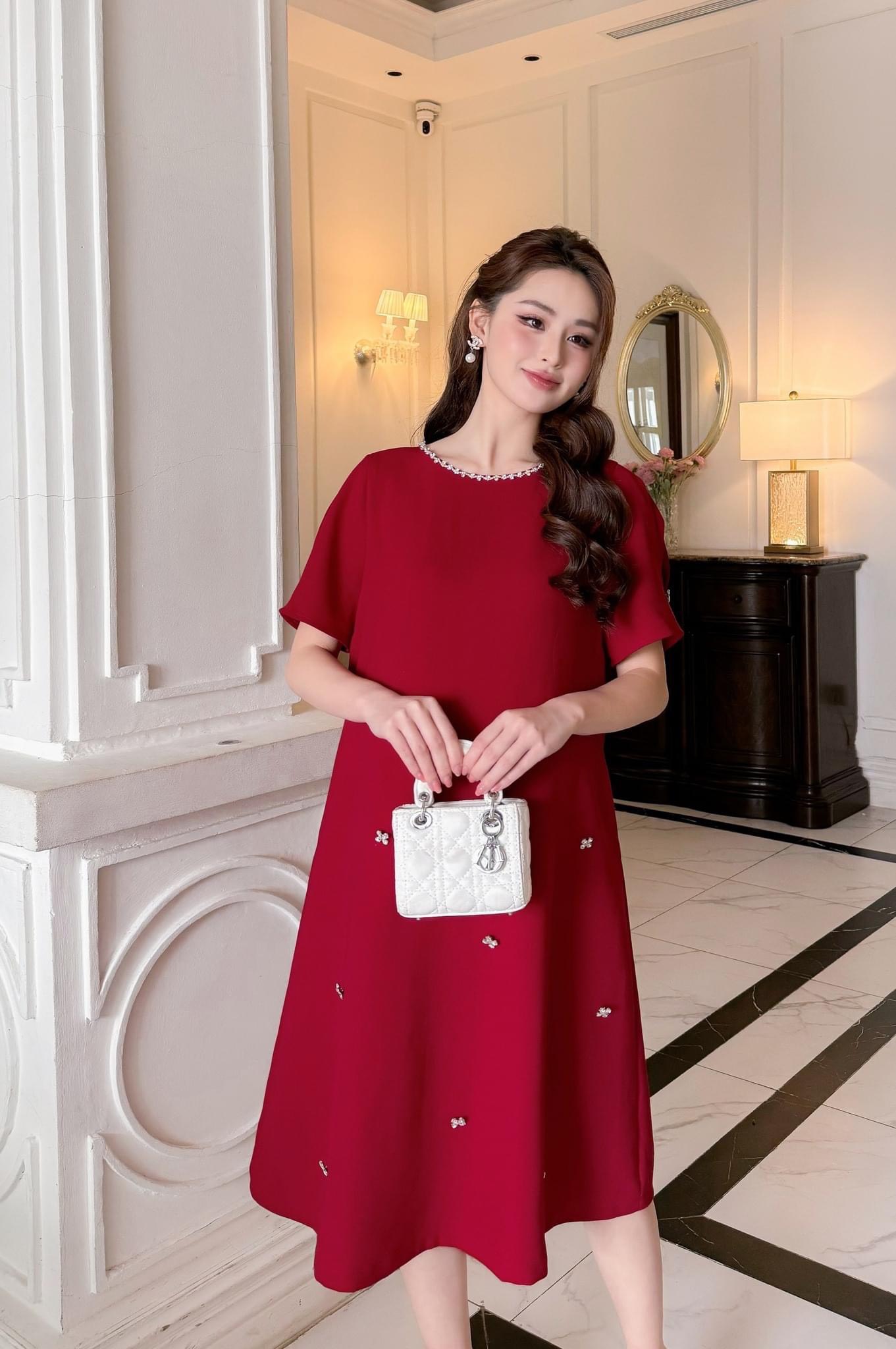 Đầm Suông Dáng Dài Váy Suông Cổ Tim Dáng Basis Chất Thun Cotton Hàng VNXK |  Shopee Việt Nam