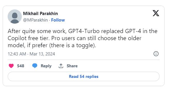 Microsoft thêm GPT-4 Turbo vào phiên bản Copilot miễn phí- Ảnh 2.