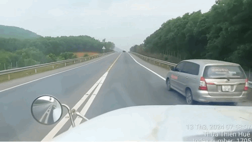 Lập biên bản tài xế tạt đầu, vượt ẩu trên cao tốc Cam Lộ - La Sơn- Ảnh 2.