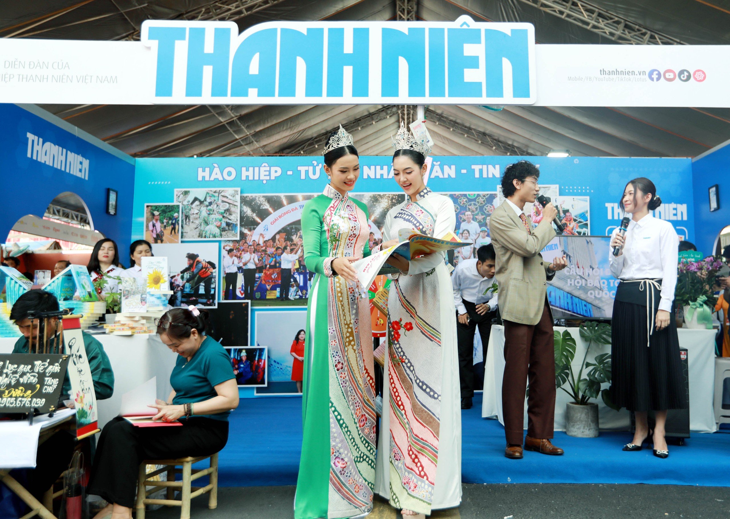 Hoa hậu, Á hậu Đại dương Việt Nam khoe sắc tại Hội Báo toàn quốc 2024- Ảnh 3.